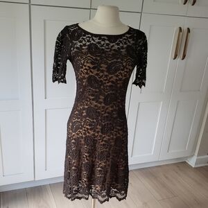 Karen Kane Black Lace Long Sleeve Dress